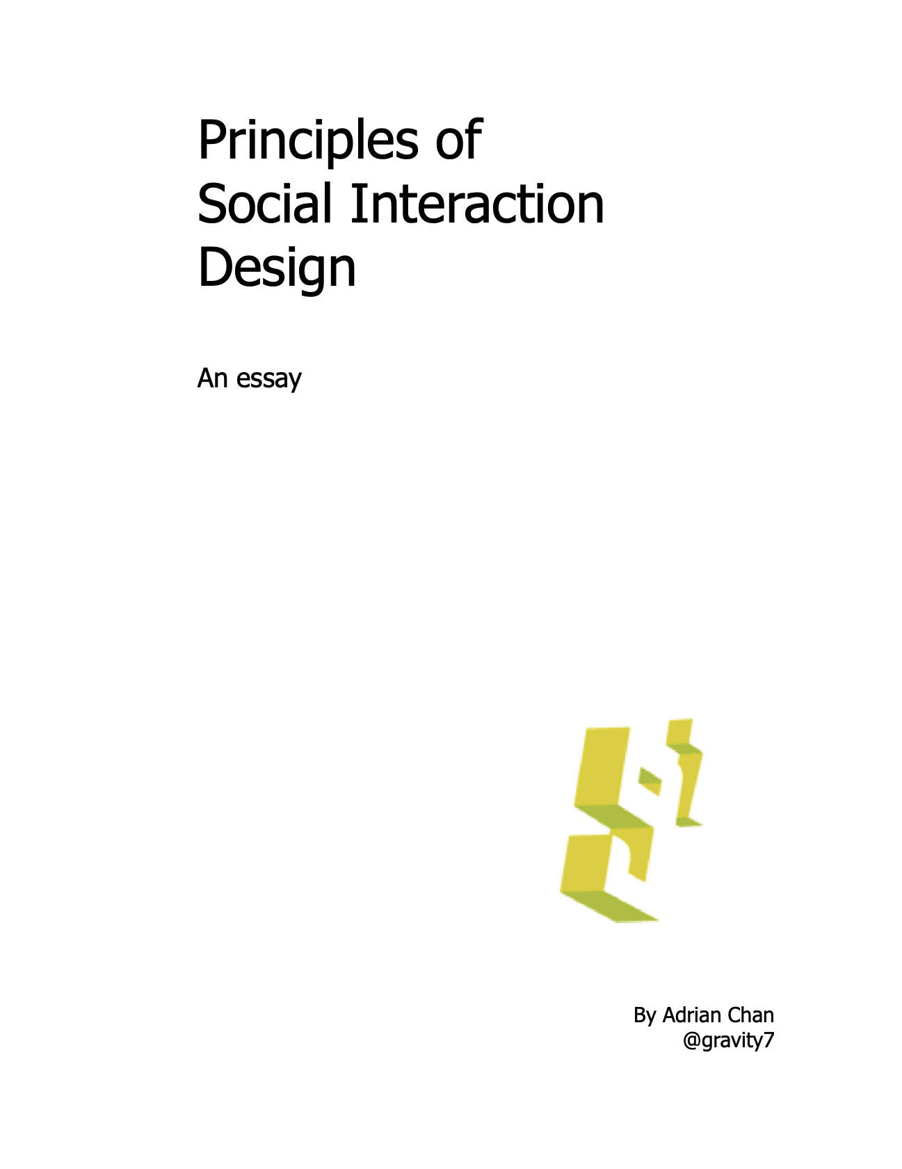 Principles of Social Interaction Design